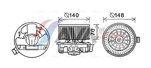 DA8010 AVA Електромотор пічки